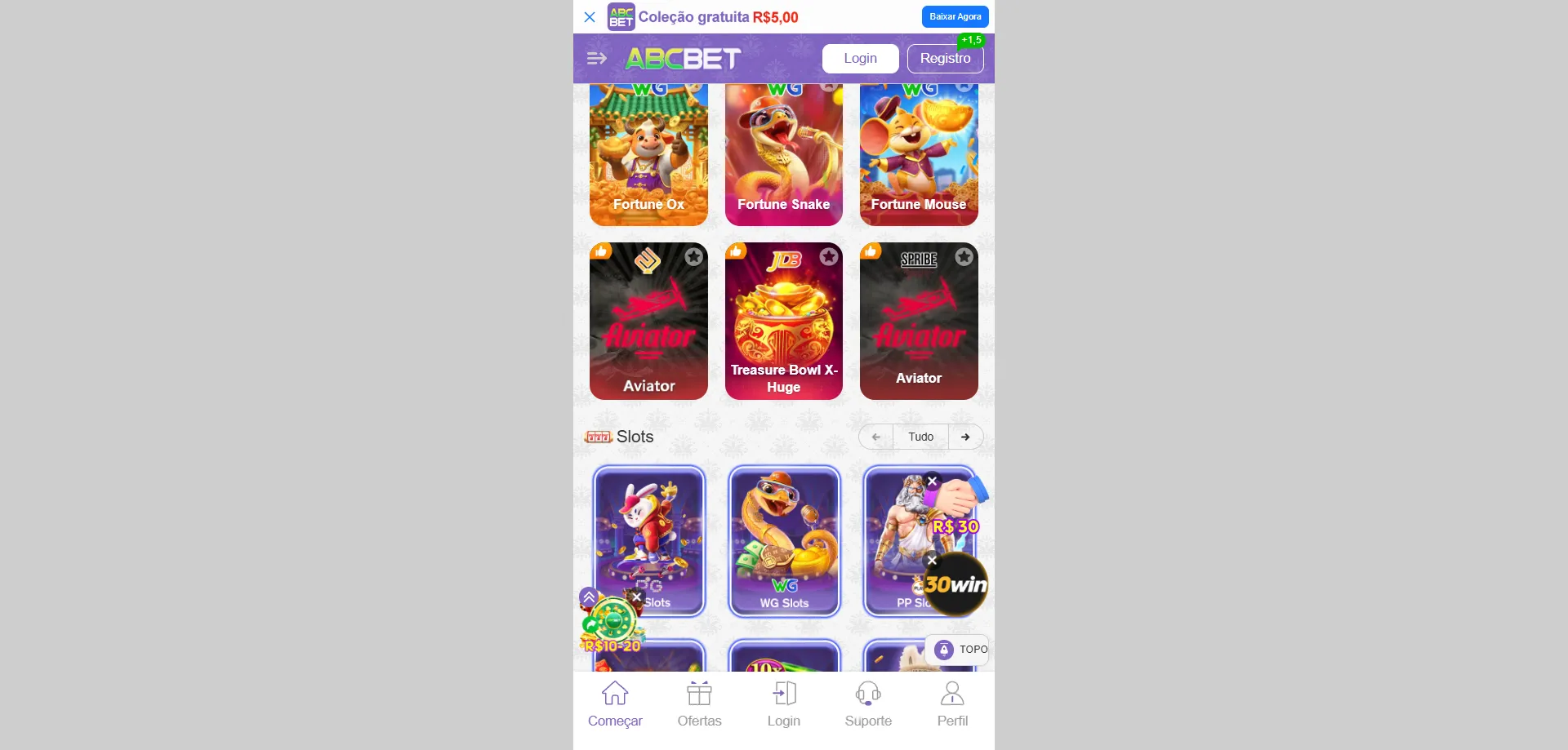 Slots online na abc bet casino — centenas de títulos disponíveis