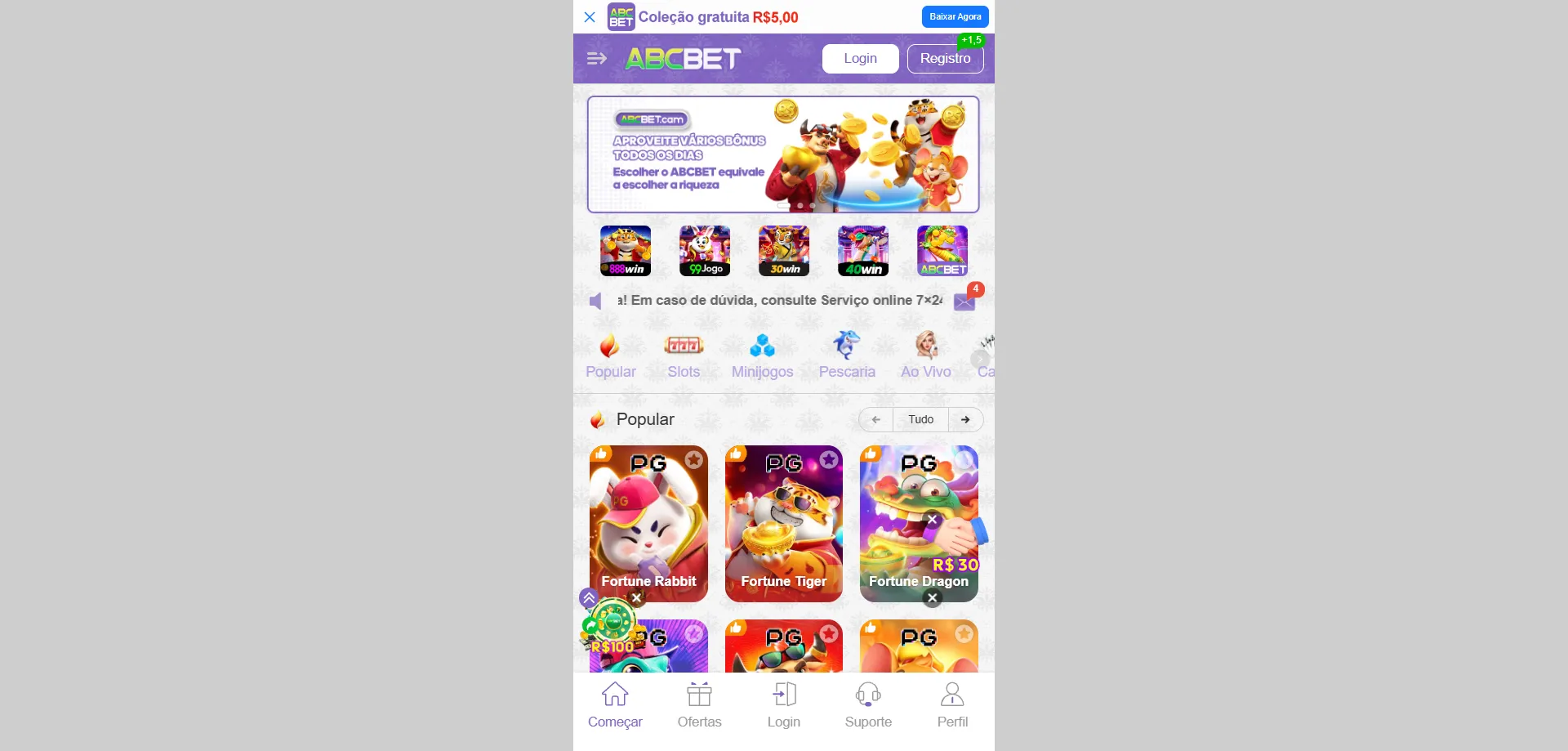 Abcbet Casino plataforma online de cassino e apostas esportivas